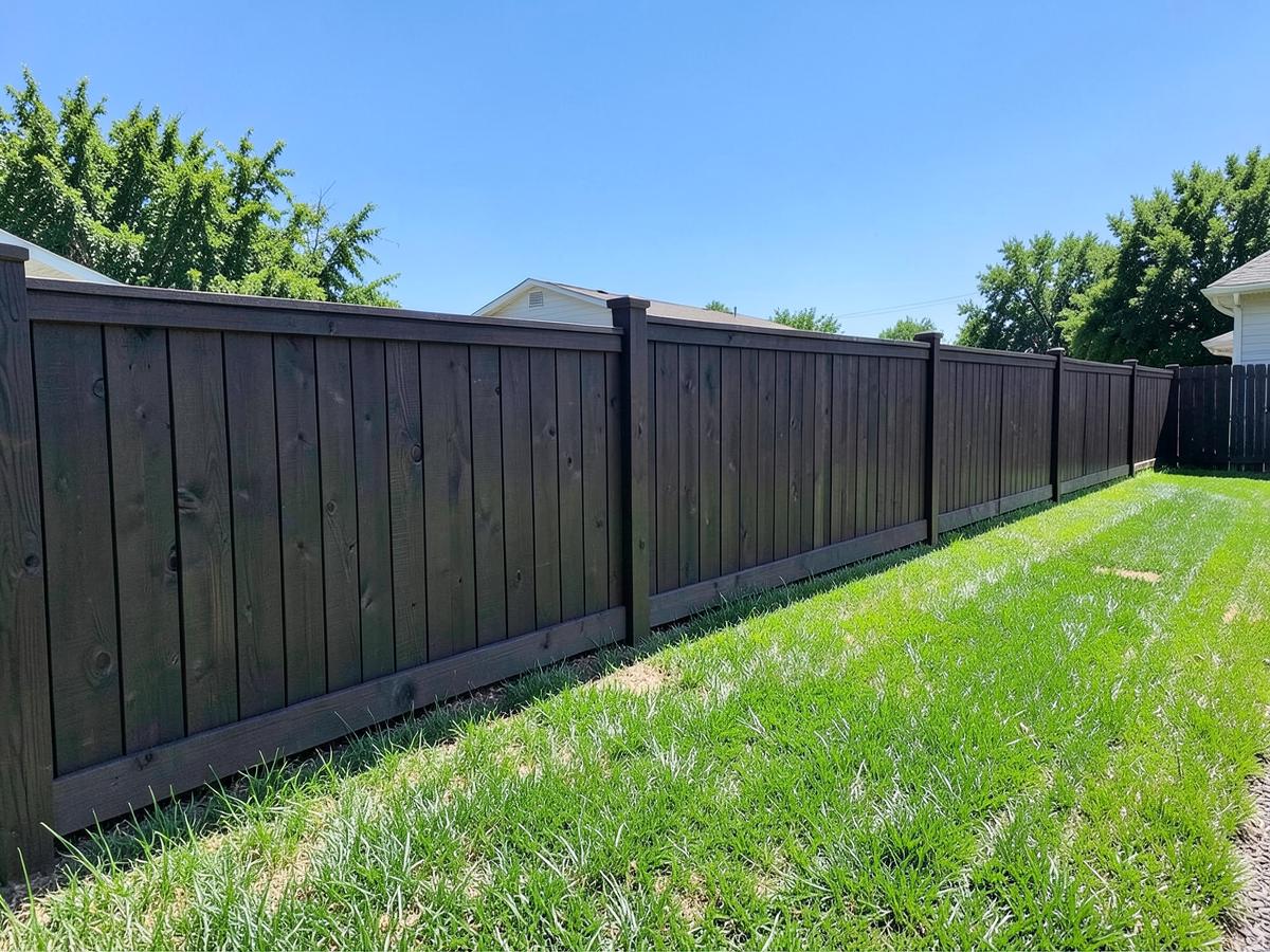 Newly installed wood privacy fence in Weatherford, TX